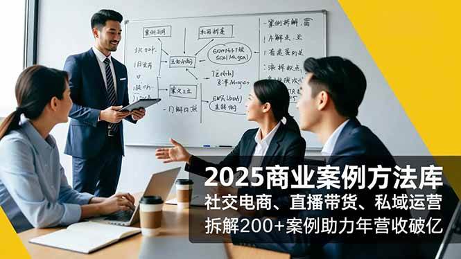 (16713期)2025商业案例方法库,社交电商、直播带货、私域运营,拆解200+案例助力年营收破亿-离锋创库