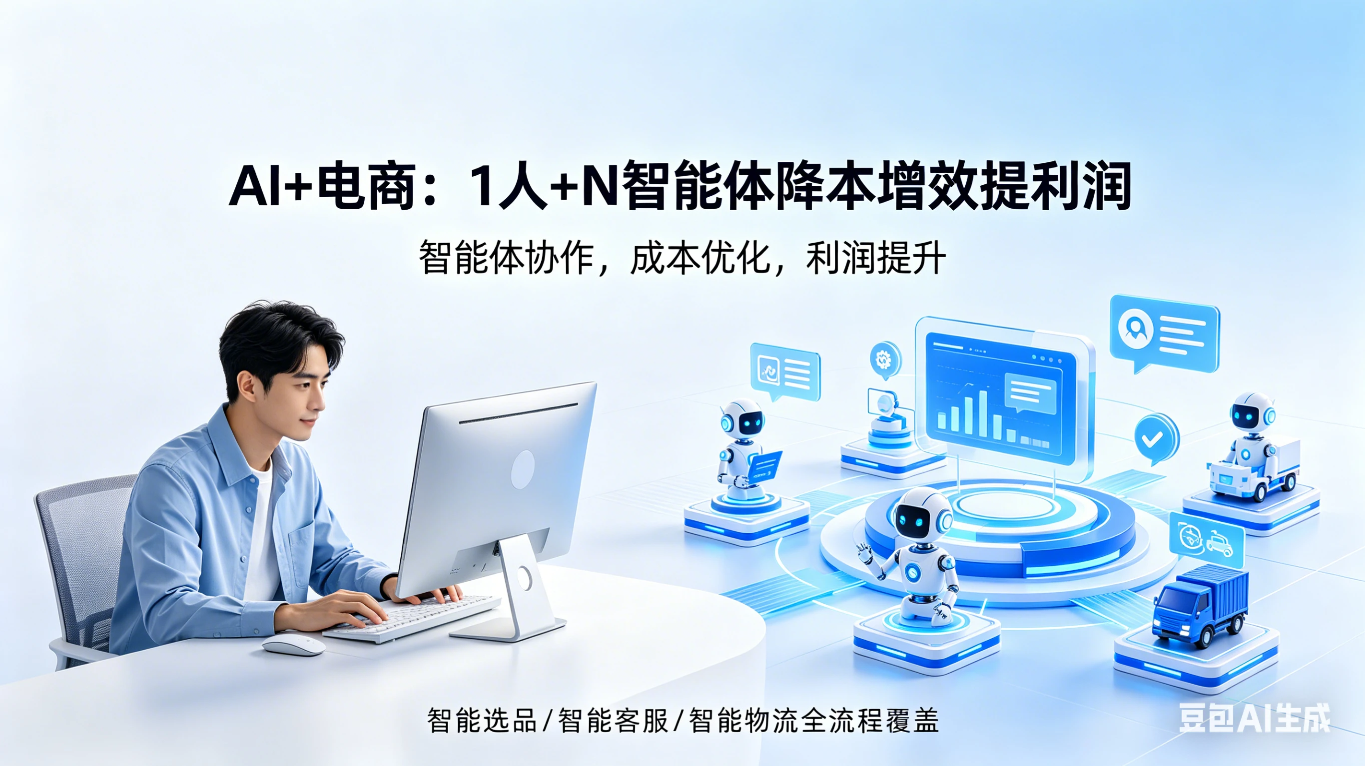 【精】 Al+电商 如何通过1人+N个智能体 降本增效提高利润 【精】 Al+电商 如何通过1人+N个智能体 降本增效提高利润
