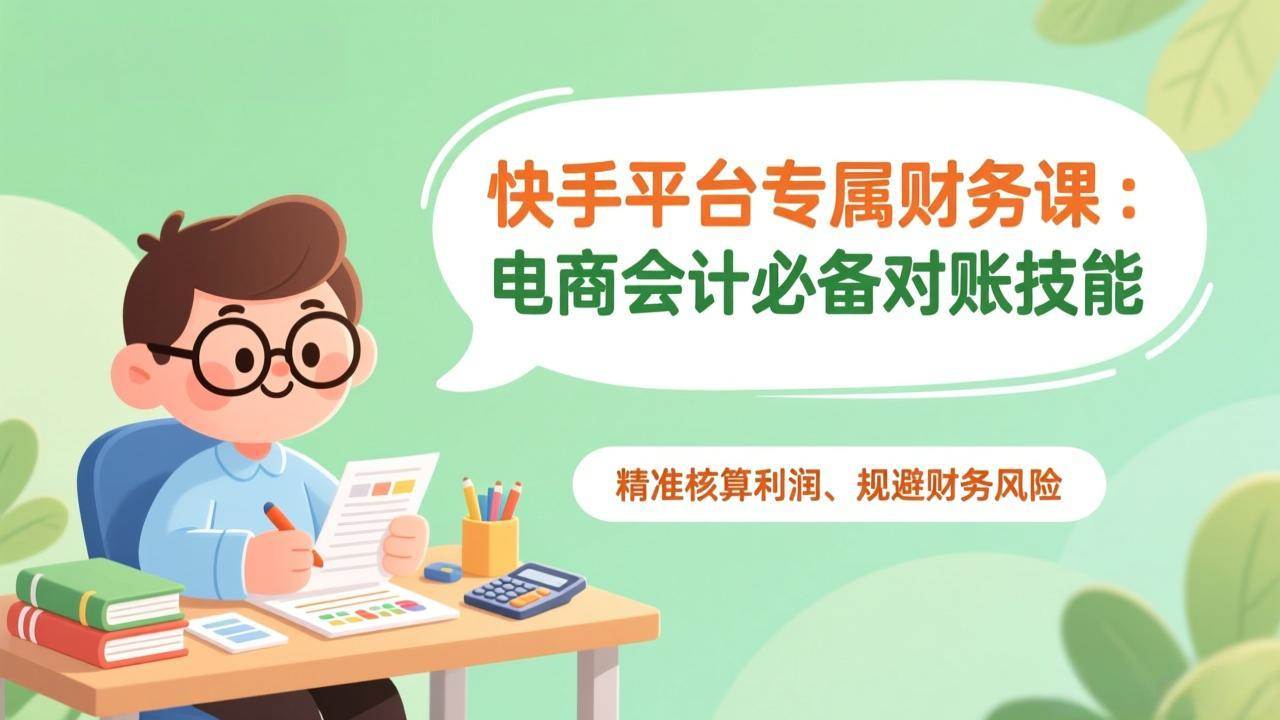 （17167期）快手平台专属财务课：电商会计必备对账技能，精准核算利润、规避财务风险-离锋创库