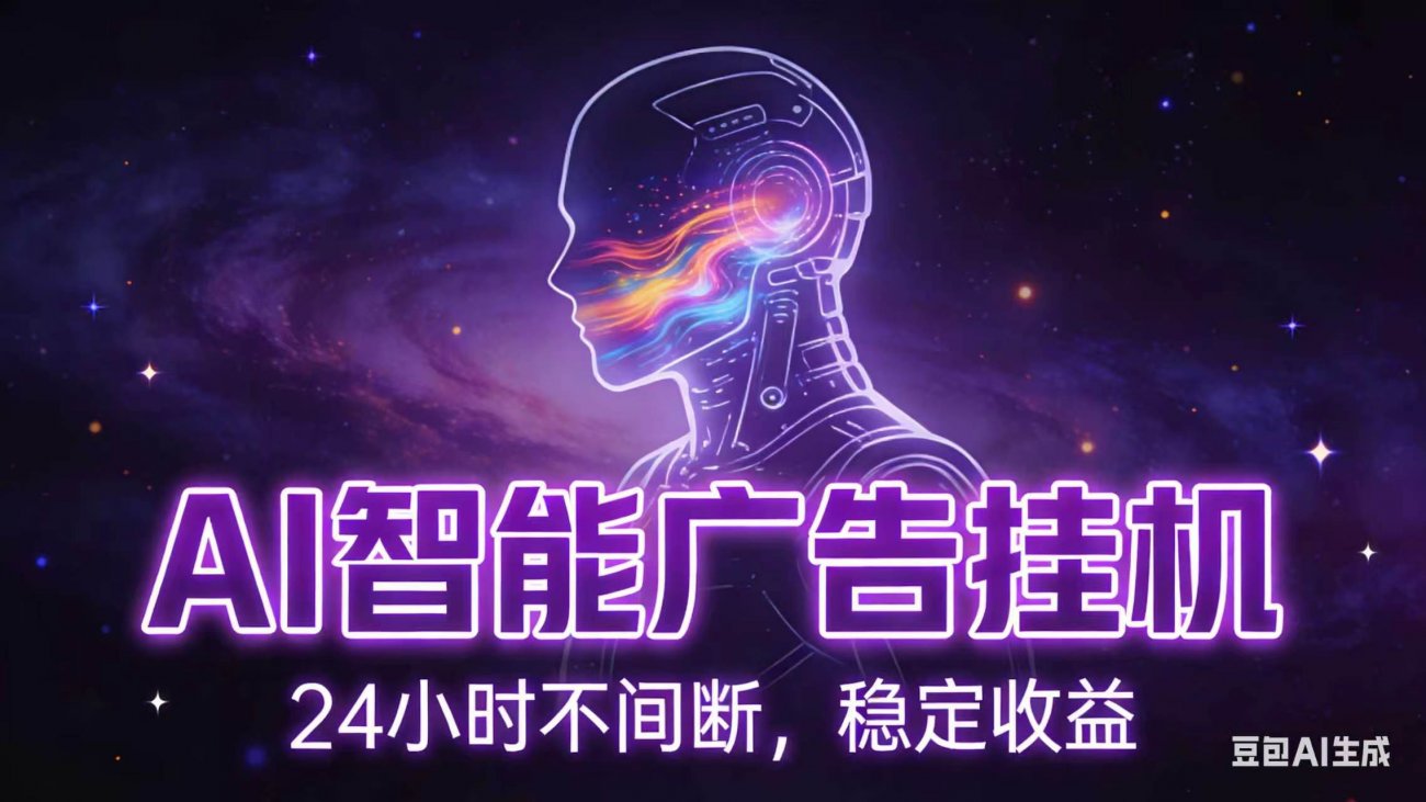 （18929期）AI智能广告全自动挂机，全自动化运行，适合小白，宝妈，有主业人群，全程扶持搭健一套流程-离锋创库