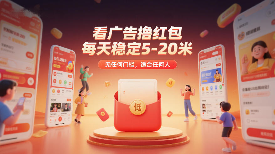 看广告撸红包，每天稳定5-20米，无任何门槛，适合任何人-离锋创库