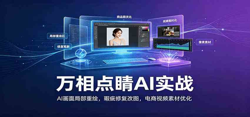 万相点睛AI实战:AI画面局部重绘,瑕疵修复改图,电商视频素材优化-离锋创库