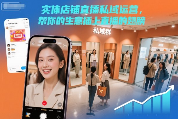 实体店铺直播私域运营，帮你的生意插上直播的翅膀-离锋创库