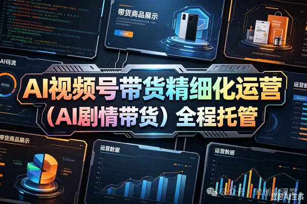 （AI剧情带货）视频号精细化代运营，历时两个月研究测试的新玩法，社裙免费参加-离锋创库