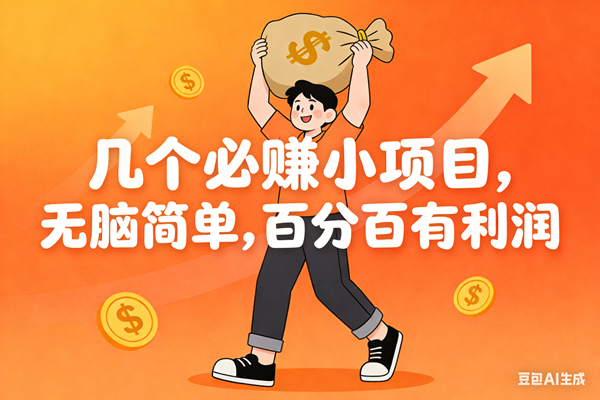 （16918期）几个必赚小项目，无脑简单，百分百有利润，副业首选，日入200+-离锋创库