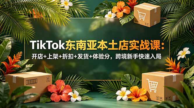 (18984期)TikTok东南亚本土店实战课:开店+上架+折扣+发货+体验分,跨境新手快速入局-离锋创库