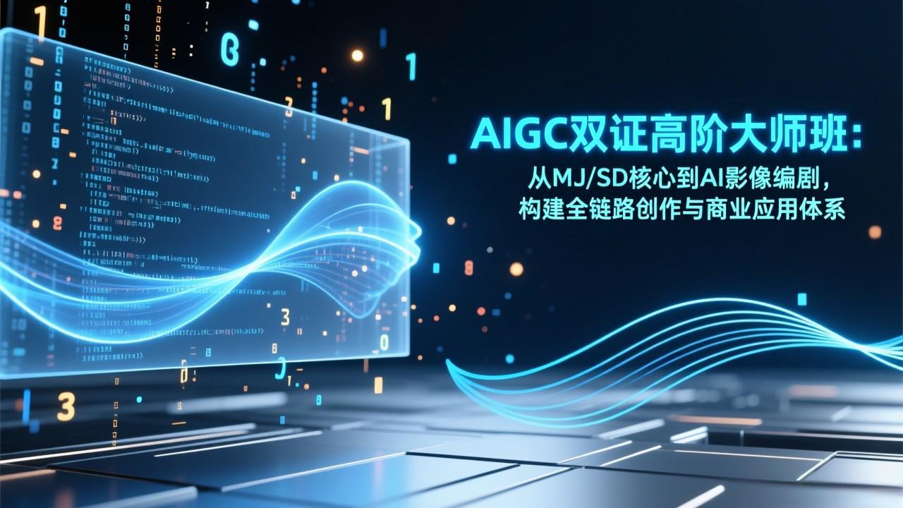 【精】AIGC双证高阶大师班：从MJ/SD核心到AI影像编剧，构建全链路创作与商业应用体系-离锋创库