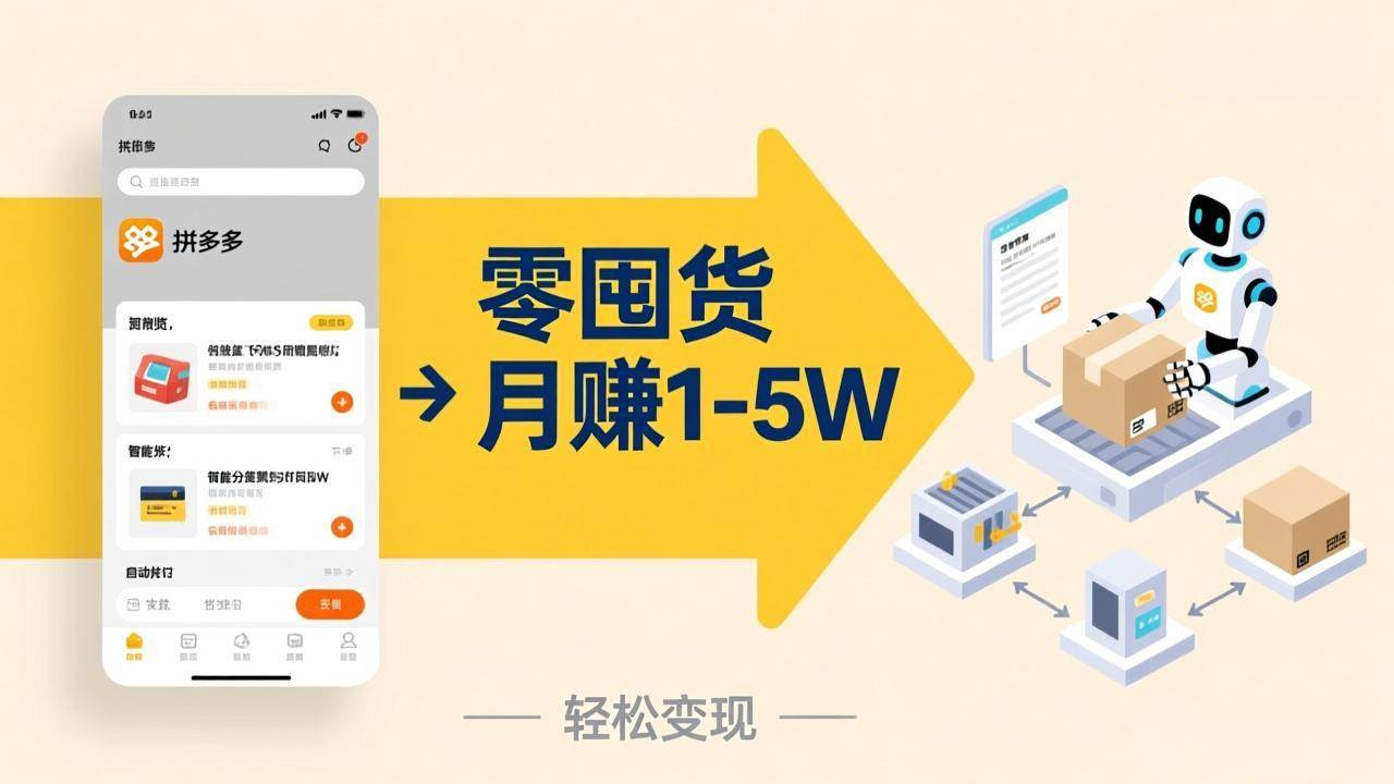 （17490期）不用囤货不用跑单！拼多多虚拟玩法，机器人管理发货和客服，帮你月赚 1-5W-离锋创库