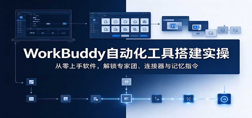 WorkBuddy自动化工具搭建实操：从零上手软件，解锁专家团、连接器与记忆指令-离锋创库