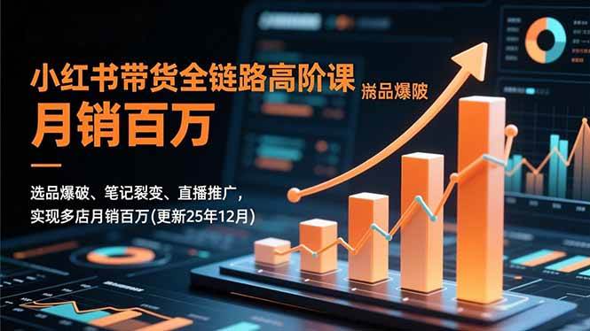 (16842期)小红书带货全链路高阶课,选品爆破、笔记裂变、直播推广,实现多店月销百万(更新25年12月)-离锋创库