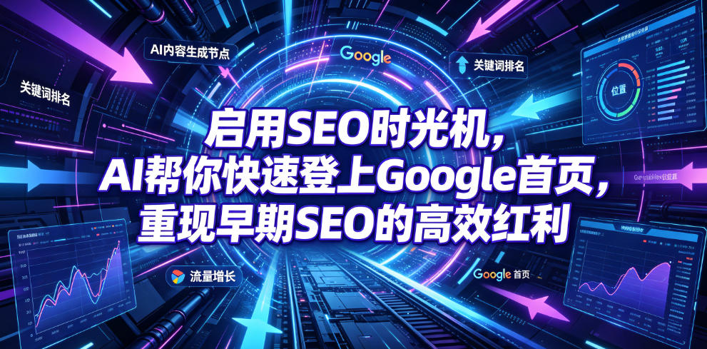 启用SEO时光机，AI帮你快速登上Google首页，重现早期SEO的高效红利【原创双语字幕】-离锋创库