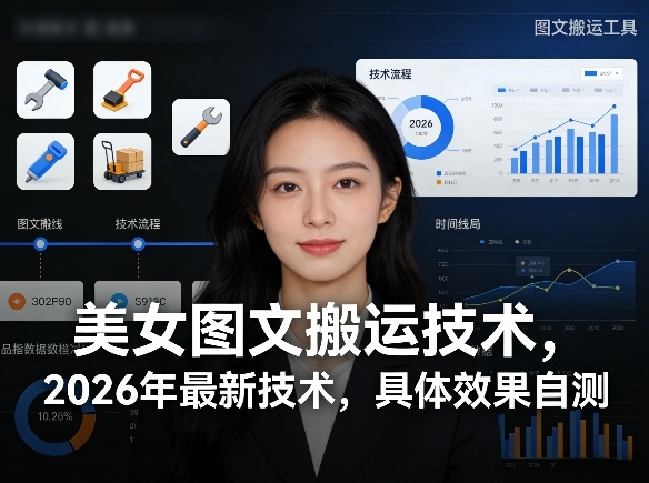 美女图文搬运技术，2026年最新技术，具体效果自测-离锋创库