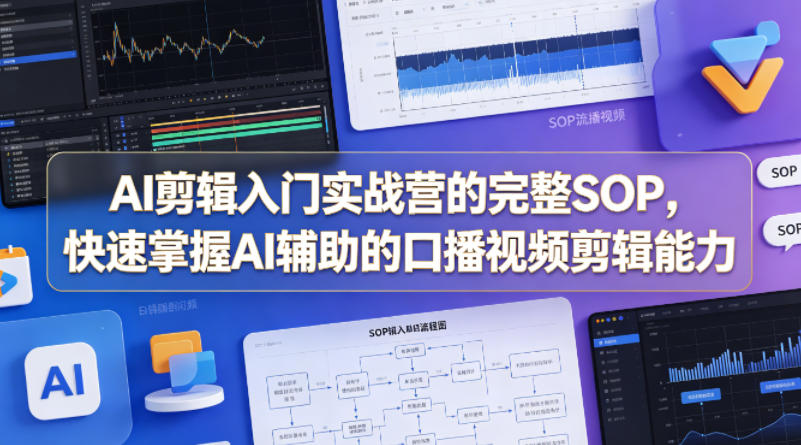 AI剪辑入门实战营的完整SOP，快速掌握AI辅助的口播视频剪辑能力-离锋创库
