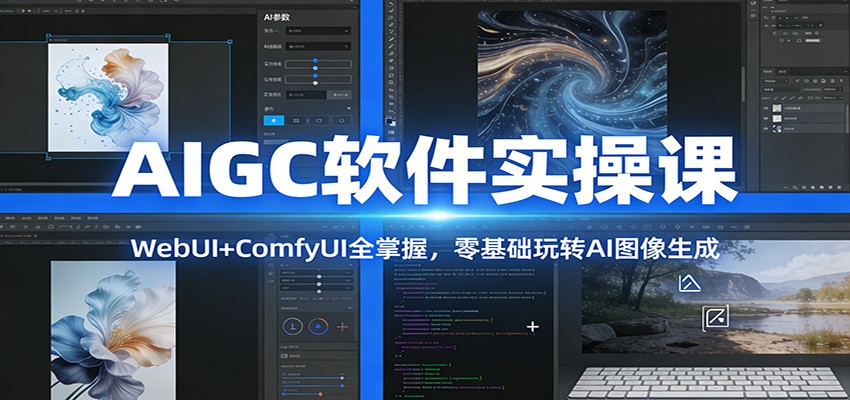 AIGC软件实操课：WebUI+ComfyUI全掌握，零基础玩转AI图像生成-离锋创库