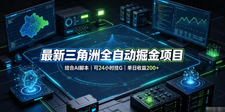 最新三角洲全自动掘金项目，结合AI脚本，可24小时挂G，单日收益200+【揭秘】-离锋创库