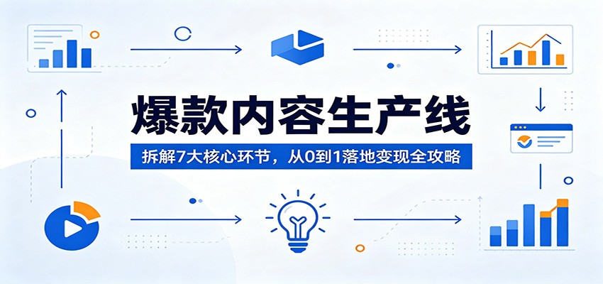 爆款内容生产线：拆解7大核心环节，从0到1落地变现全攻略-离锋创库