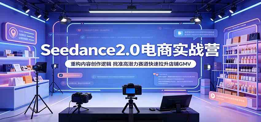 Seedance2.0电商实战营:重构内容创作逻辑,找准高潜力赛道快速拉升店铺GMV-离锋创库