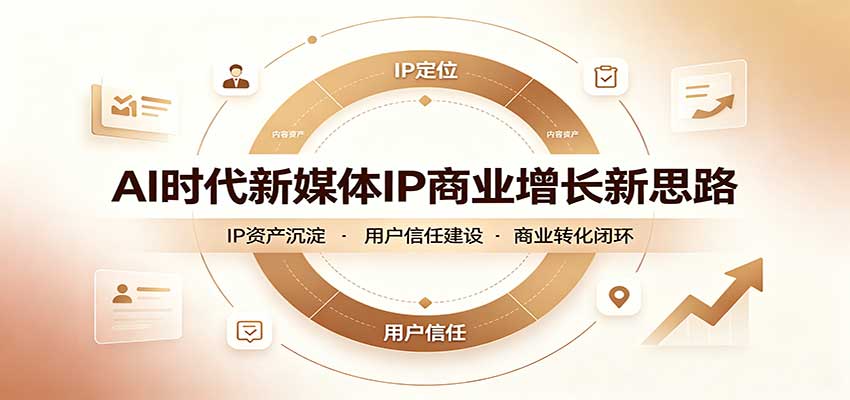 AI时代新媒体IP商业增长新思路：摒弃复杂运营套路，用极简思维打通获客路径-离锋创库