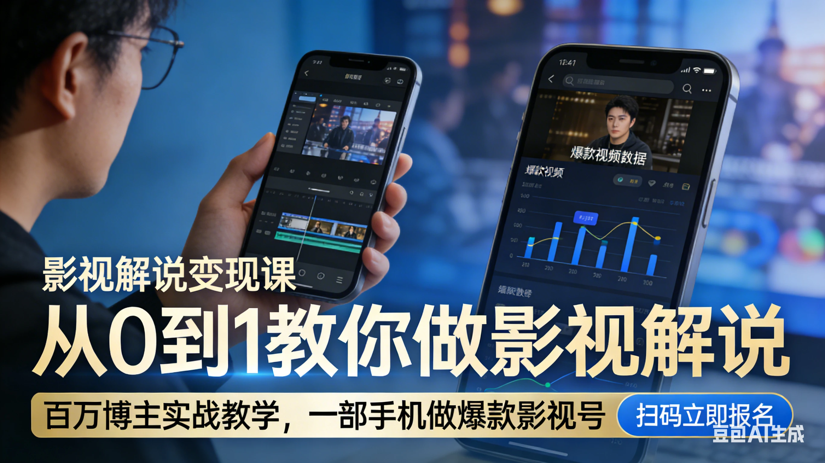 【精】影视解说变现课！百万博主实战教学，一部手机做爆款影视号-离锋创库