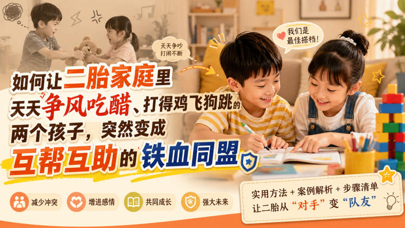 付费文章：如何让二胎家庭里天天争风吃醋、打得鸡飞狗跳的两个孩子，突然变成互帮互助的铁血同盟？-离锋创库