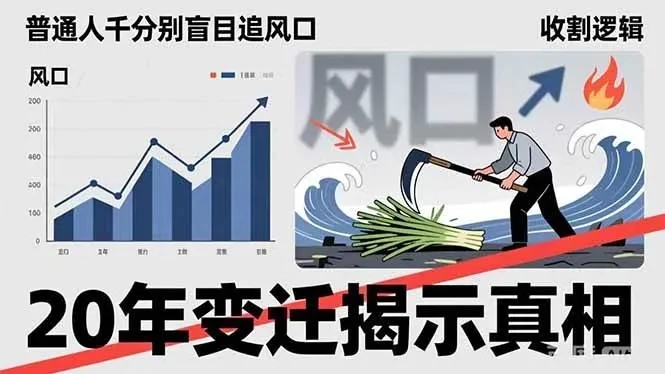 付费文章:普通人千万别盲目追风口,20年变迁揭示真相,看懂收割逻辑才能避免成为接盘侠 付费文章:普通人千万别盲目追风口,20年变迁揭示真相,看懂收割逻辑才能避免成为接盘侠