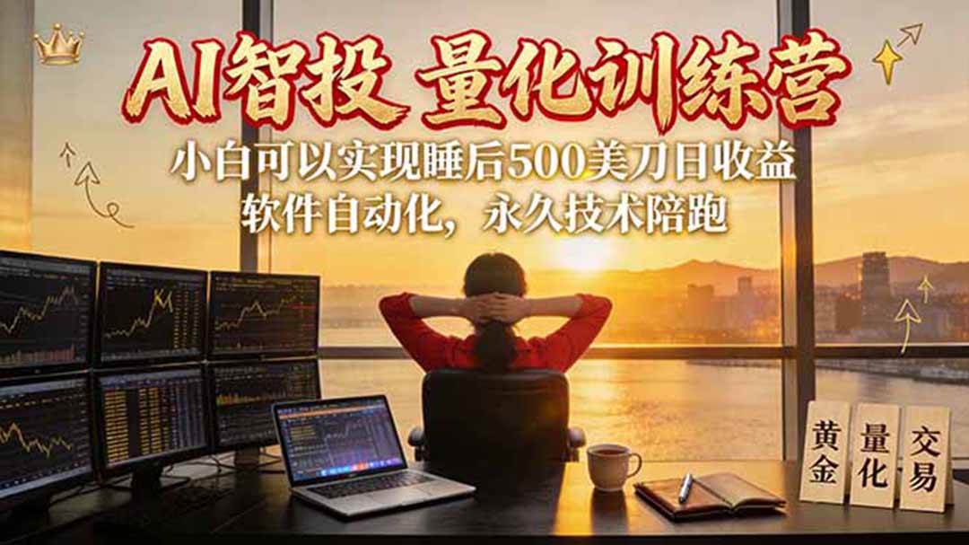（20433期）AI智投EA量化训练营【第三期】，多策略智投+防爆技术+趋势分析 ，轻松上手，矩阵放大，长期稳定。-离锋创库