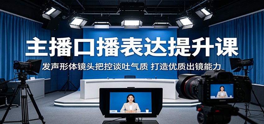 主播口播表达提升课：发声形体镜头把控谈吐气质，打造优质出镜能力-离锋创库