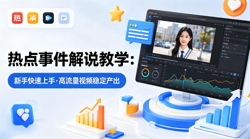 某大V的热点事件解说教学，新手也能快速上手，稳定产出高流量解说视频-离锋创库