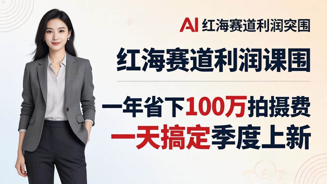 （17884期）服装老板AI模特图课：一年省下100万拍摄费，一天搞定季度上新，红海赛道利润突围-离锋创库