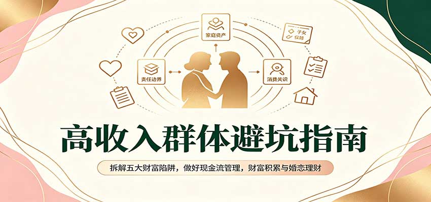 高收入群体避坑指南：拆解五大财富陷阱，做好现金流管理，财富积累与婚恋理财-离锋创库