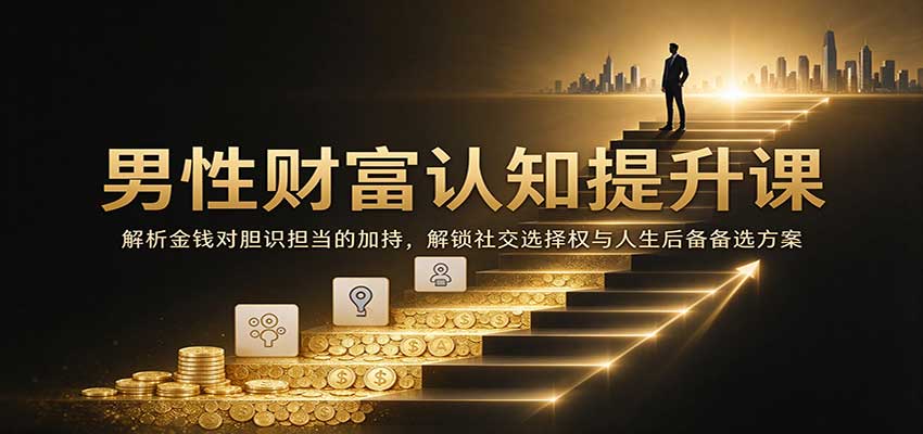 男性财富认知提升课:解析金钱对胆识担当的加持,解锁社交选择权与人生后备备选方案-离锋创库