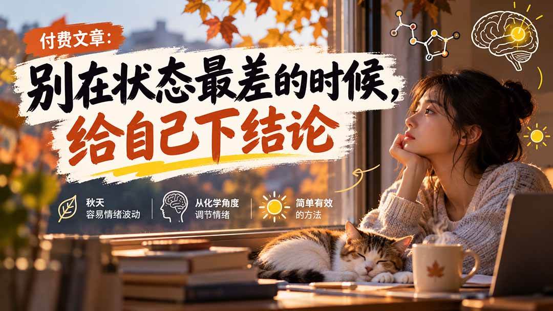 (20716期)【无水印】某付费文章:别在状态最差的时候,给自己下结论-离锋创库