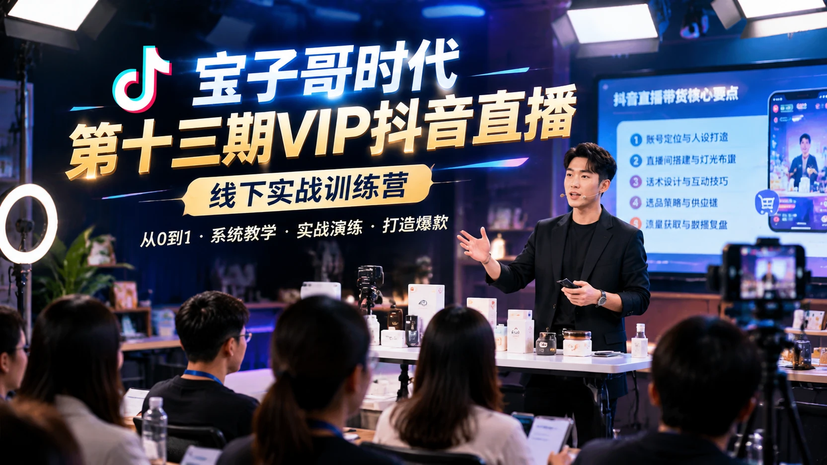 【精】宝子哥时代第十三期VIP抖音直播线下课，带你理清直播底层逻辑-离锋创库