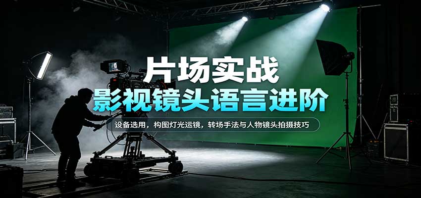 影视镜头语言进阶：设备选用，构图灯光运镜，转场手法与人物镜头拍摄技巧-离锋创库