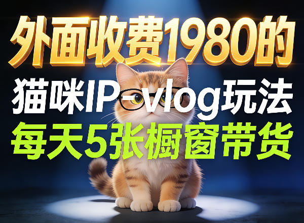 宠物赛道猫咪IP-vlog玩法，26条视频涨粉29W，每天5张橱窗带货拆解-离锋创库