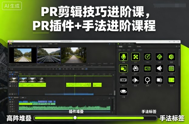 PR剪辑技巧进阶课,PR插件+手法进阶课程-离锋创库