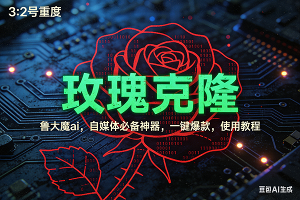 (17206期)玫瑰克隆神器,ai鲁大魔,自媒体必备工具,一键爆款神器,详细教程。-离锋创库