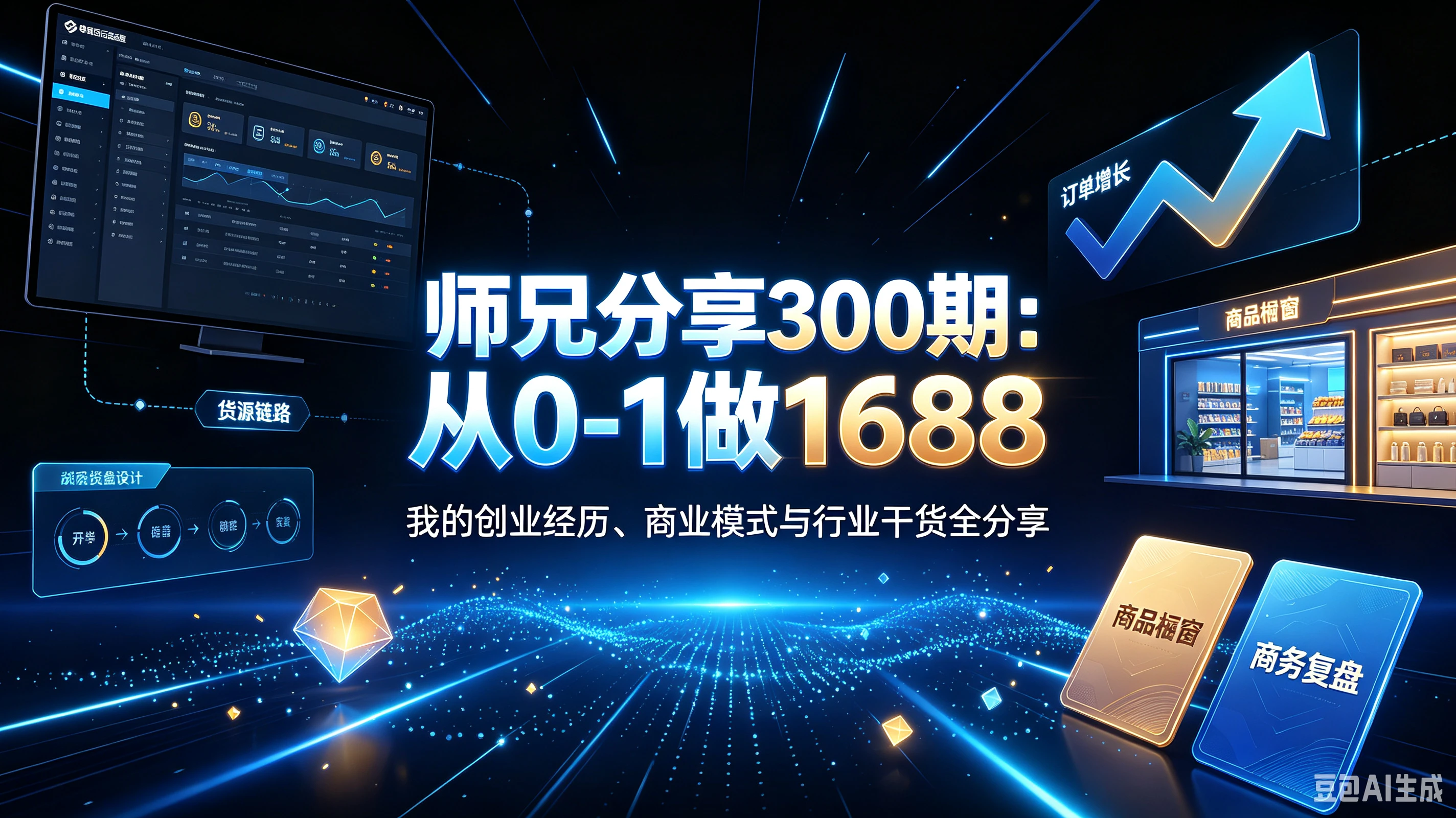 【精】师兄分享300期 从0-1做1688，我的创业经历、商业模式与行业干货全分享 电商圈实战干货2026年7月30日-离锋创库
