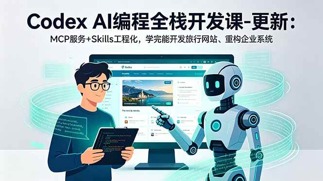 （18858期）Codex AI编程全栈开发课-更新：MCP服务+Skills工程化，学完能开发旅行网站、重构企业系统-离锋创库