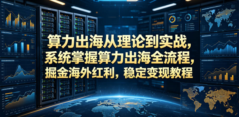算力出海从理论到实战,系统掌握算力出海全流程,掘金海外红利,稳定变现教程-离锋创库