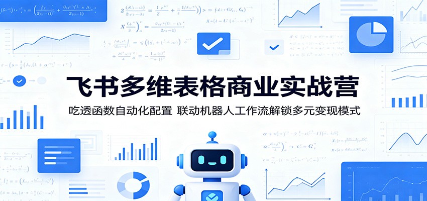 飞书多维表格商业实战营：吃透函数自动化配置，联动机器人工作流解锁多元变现模式-离锋创库