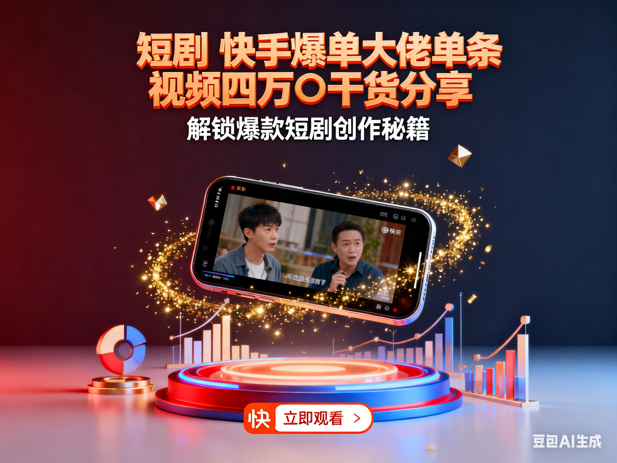 短剧 快手爆单大佬单条视频四万➕干货分享-离锋创库