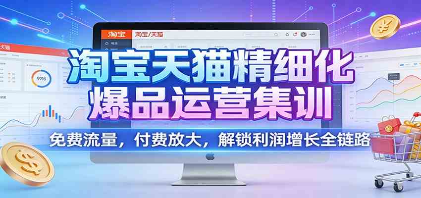 淘宝天猫精细化爆品运营集训：免费流量，付费放大，解锁利润增长全链路-离锋创库