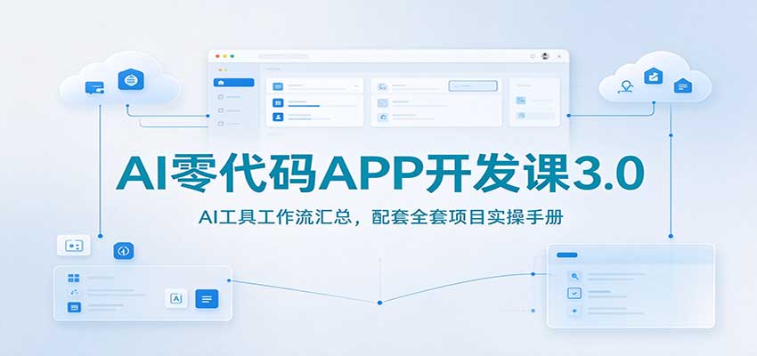 AI零代码APP开发课3.0：AI工具工作流汇总，配套全套项目实操手册-离锋创库