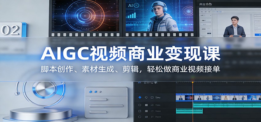 AIGC视频商业变现课：脚本创作、素材生成、剪辑，轻松做商业视频接单-离锋创库