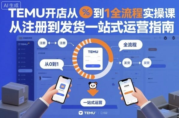 【精】TEMU开店从0到1全流程实操课,从注册到发货一站式运营指南-离锋创库