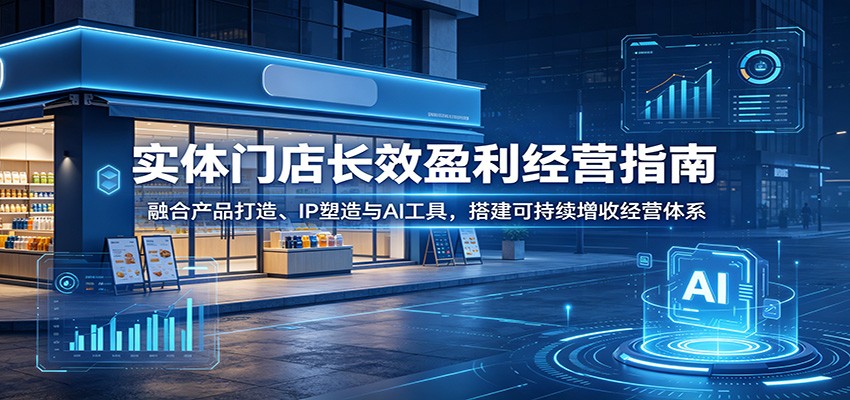 实体门店长效盈利经营指南:融合产品打造、IP塑造与AI工具,搭建可持续增收经营体系-离锋创库