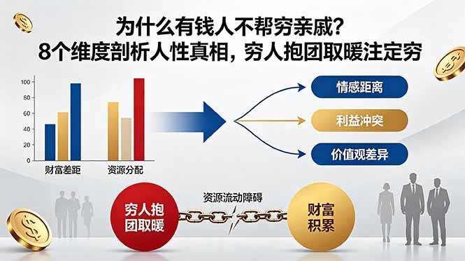 （18932期）付费文章：为什么有钱人不帮穷亲戚？8个维度剖析人性真相，穷人抱团取暖注定穷-离锋创库