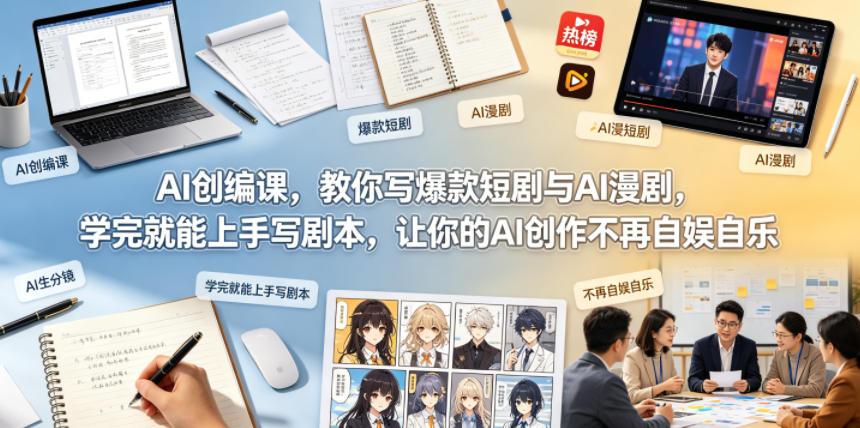 【精】AI创编课，教你写爆款短剧与AI漫剧，学完就能上手写剧本，让你的AI创作不再自娱自乐（更新0521）-离锋创库
