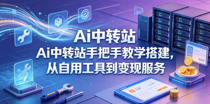 Ai中转站手把手教学搭建，从自用工具到变现服务-离锋创库
